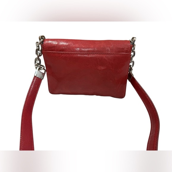 Micheal Kors Red Leather Crossbody or
Clutch Silver Hardware - Picture 2 of 13